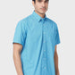 Men Slim Fit Blue Shirt