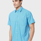 Men Slim Fit Blue Shirt