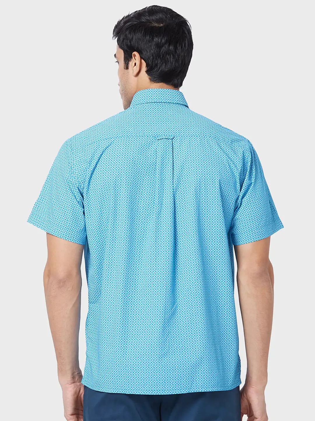 Men Slim Fit Blue Shirt