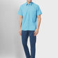 Men Slim Fit Blue Shirt