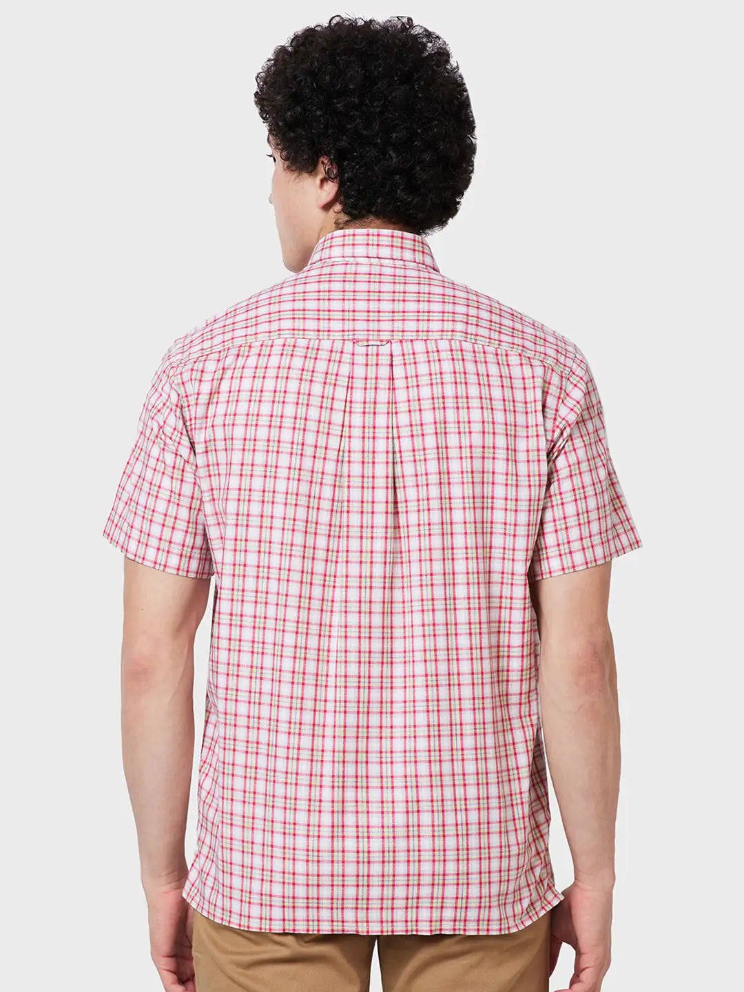 Men Classic Fit Yellow Shirt