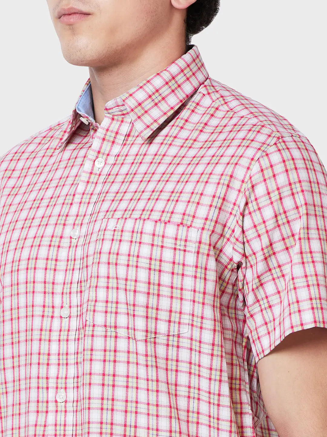 Men Classic Fit Yellow Shirt