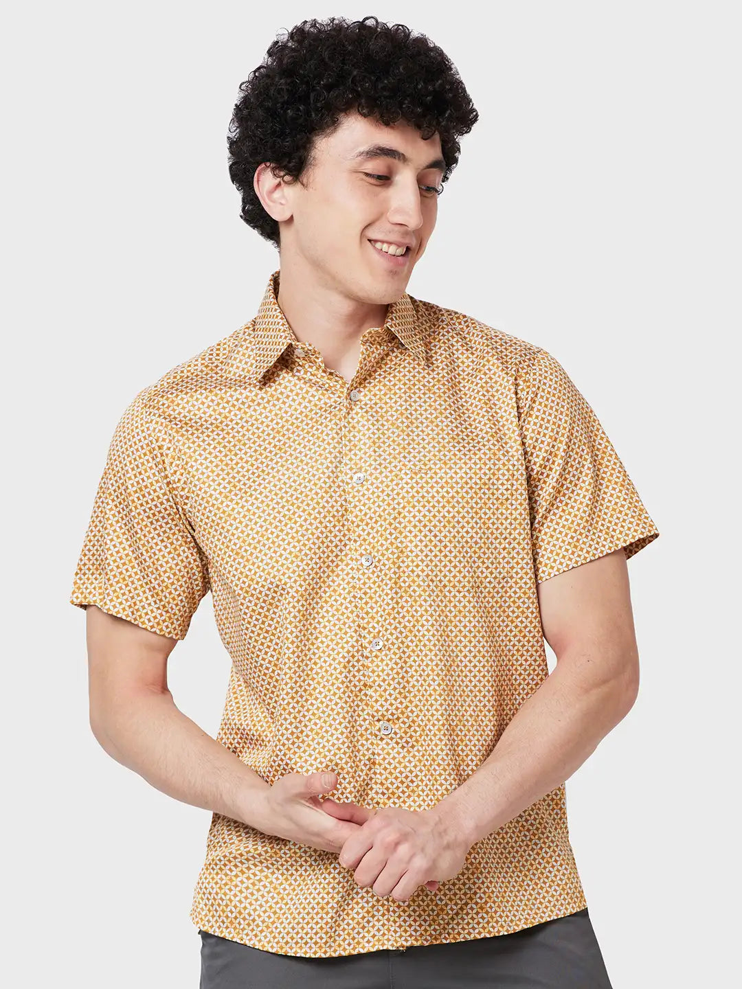 Men Classic Fit Red Shirt