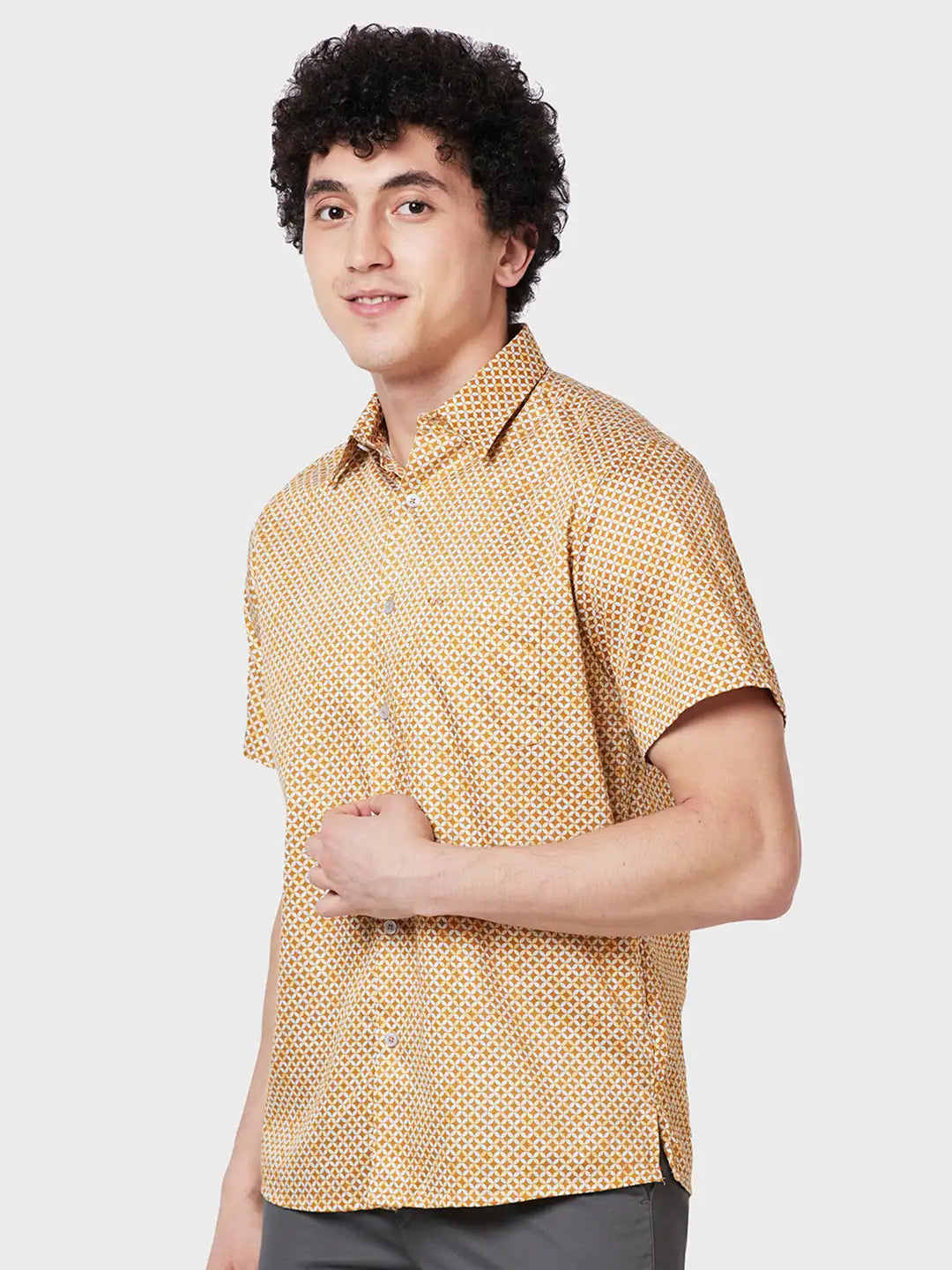 Men Classic Fit Red Shirt