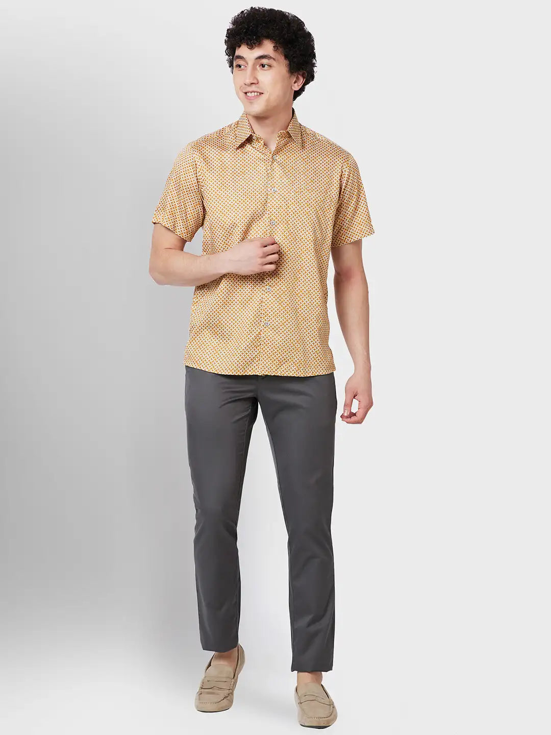 Men Classic Fit Red Shirt