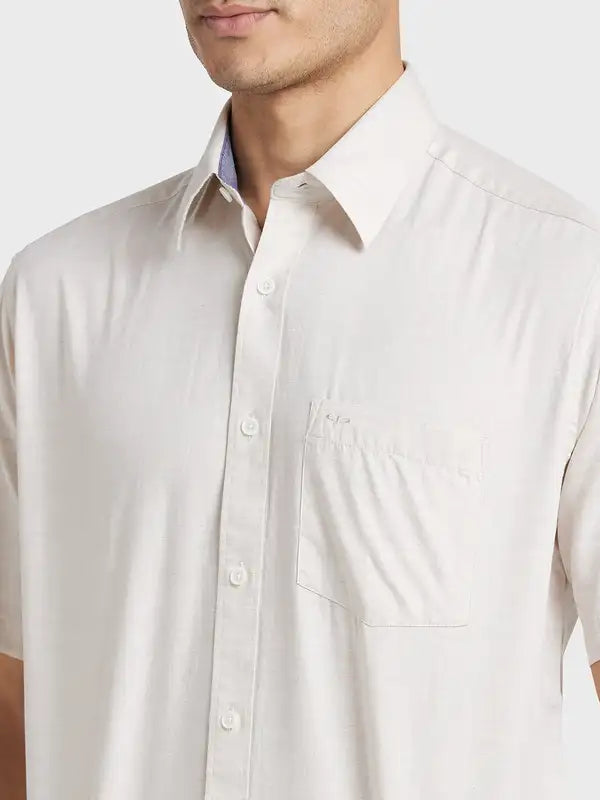 Men Regular Fit Pink Shirt