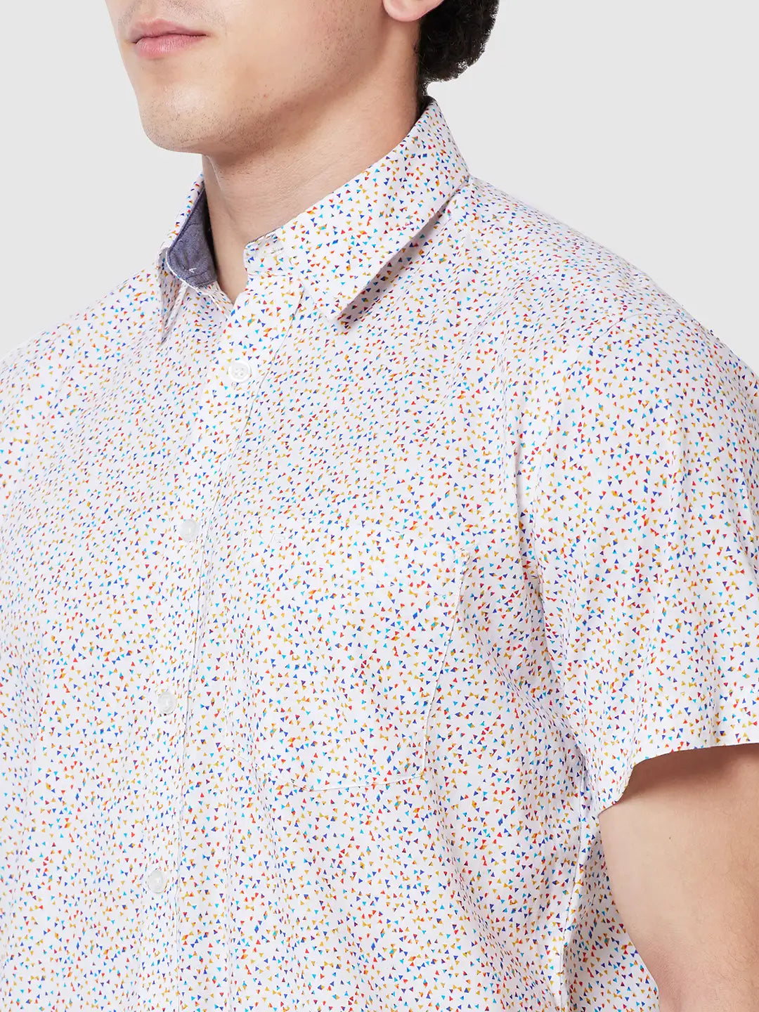 Men Classic Fit Yellow Shirt
