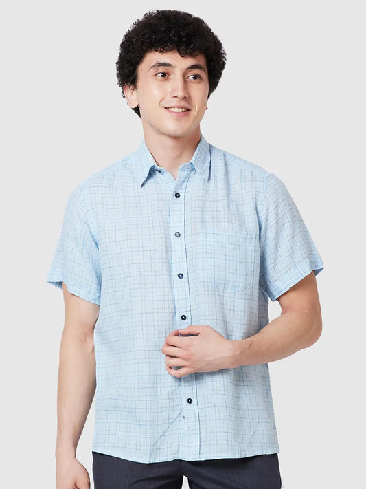 Men Classic Fit Brown Shirt