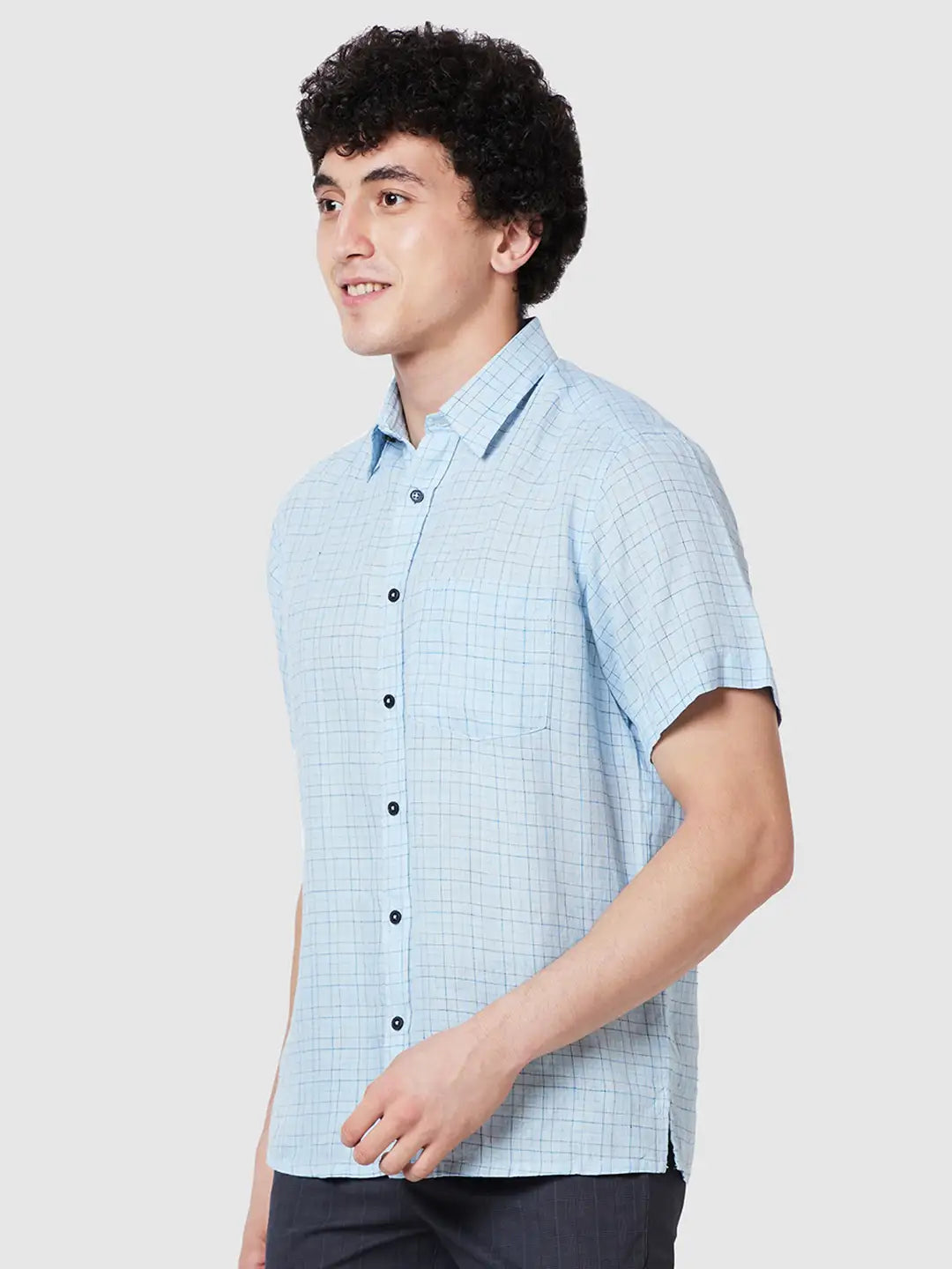 Men Classic Fit Brown Shirt