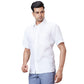 Men Yellow Classic Fit Solid Linen Half Sleeve Shirts