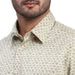 ColorPlus Men Violet Print Comfort Fit Cotton Half Sleeve Shirt