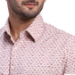 ColorPlus Men Yellow Print Comfort Fit Cotton Blend Half Sleeve Shirt