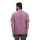 ColorPlus Men Red Checks Comfort Fit Linen Half Sleeve Shirt