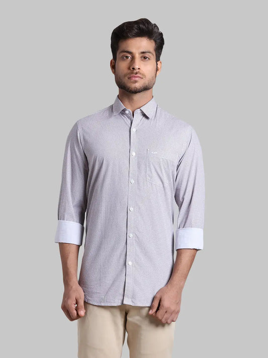 Men Regular Fit Navy Shirt
