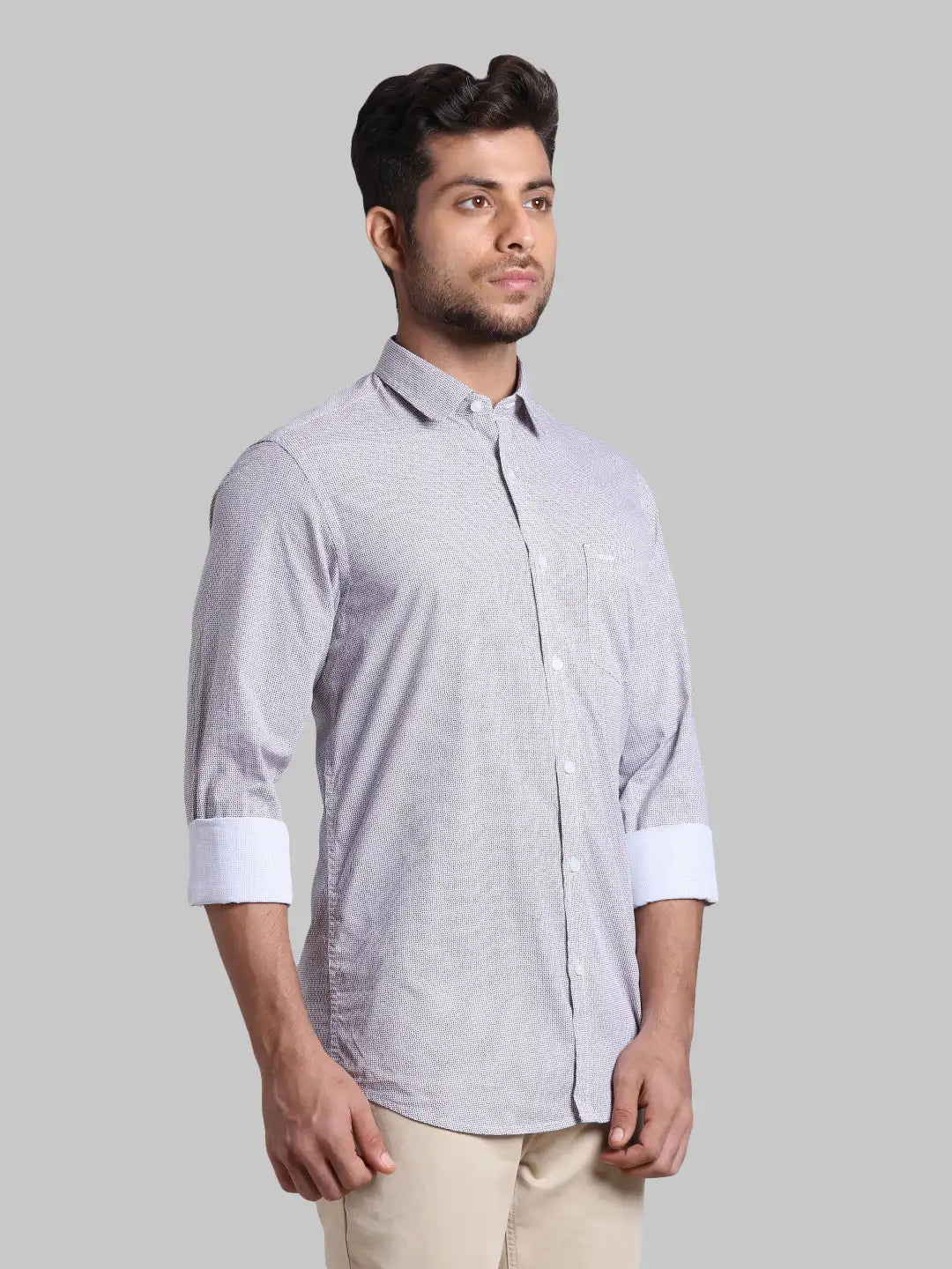 Men Regular Fit Navy Shirt