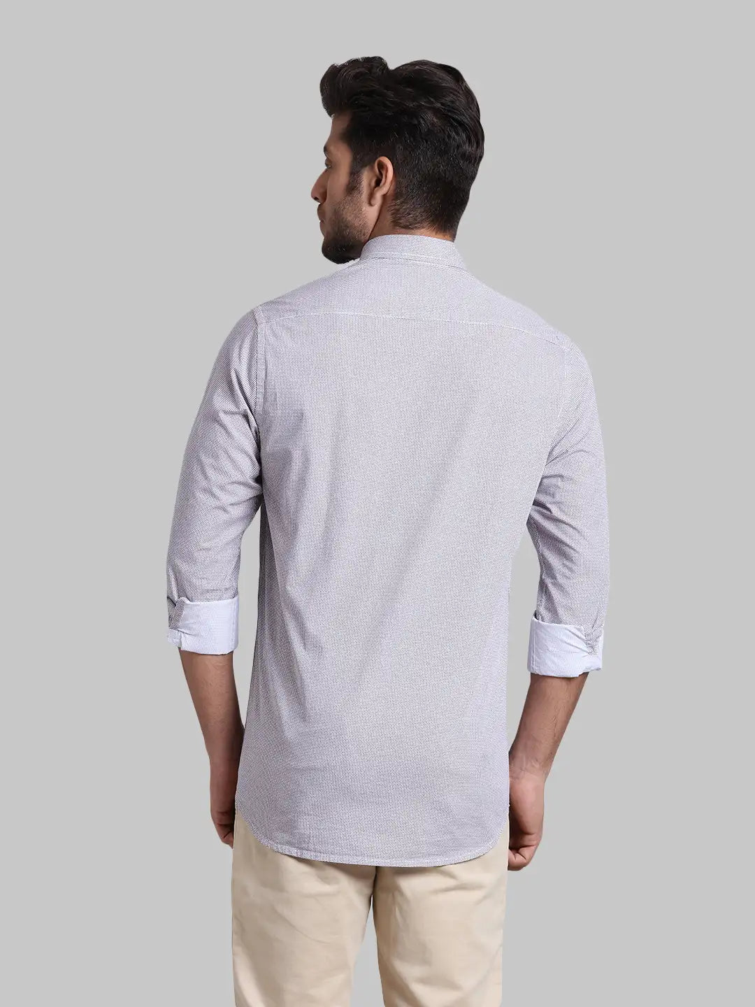 Men Regular Fit Navy Shirt