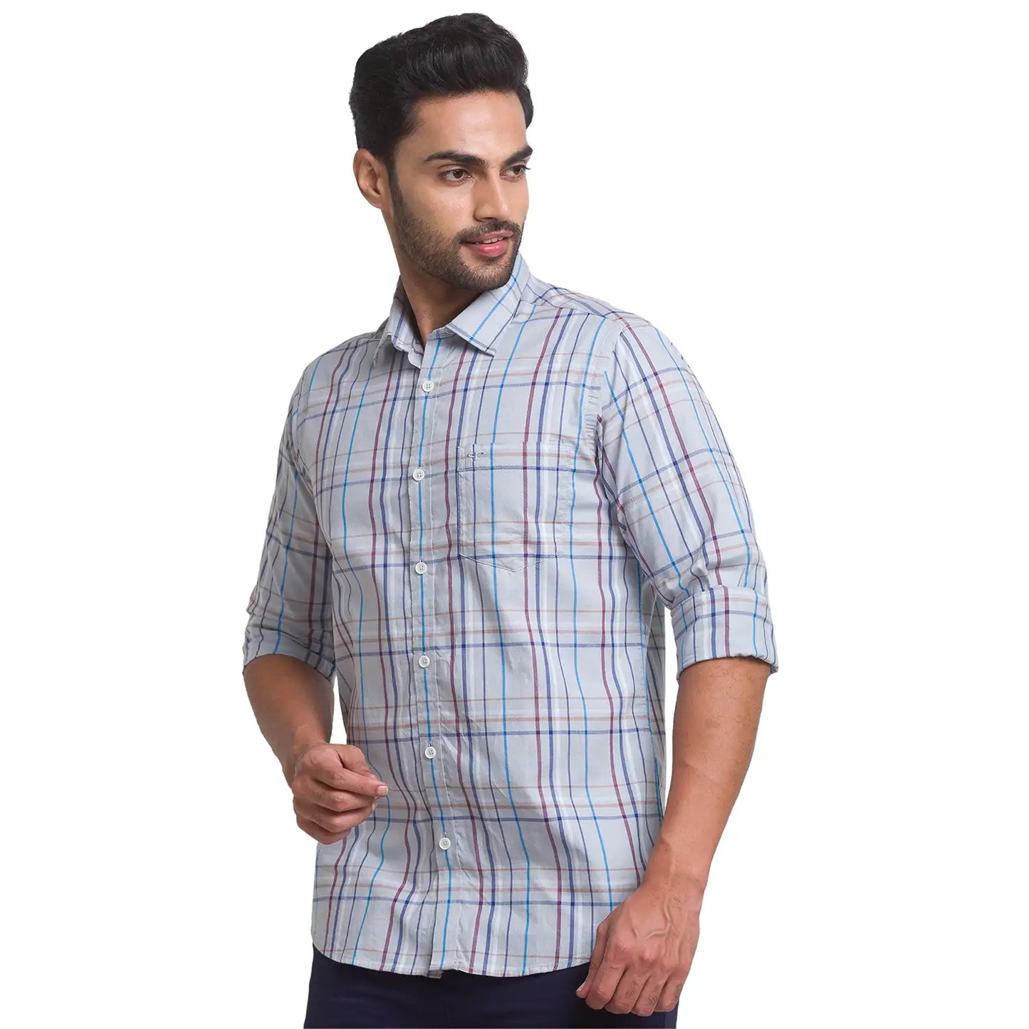 Men Contemporary Fit Dark Red Shirt