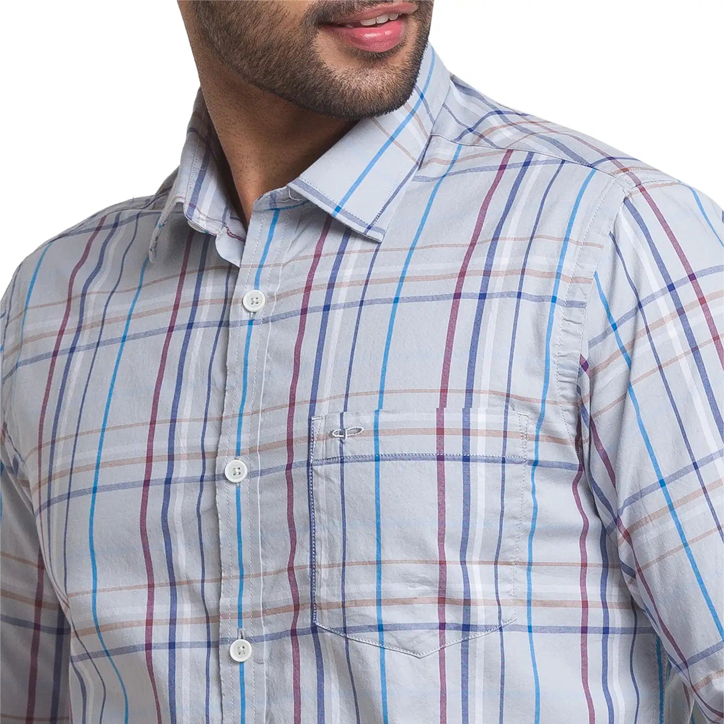 Men Contemporary Fit Dark Red Shirt