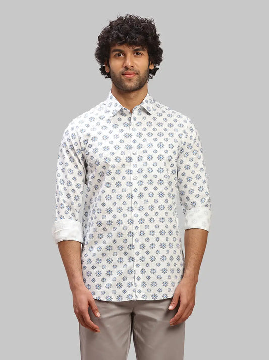 Men Regular Fit Blue Shirt