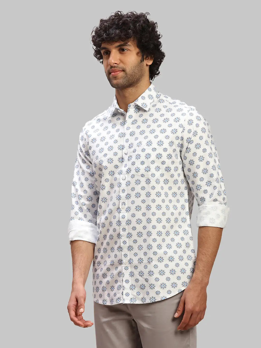 Men Regular Fit Blue Shirt