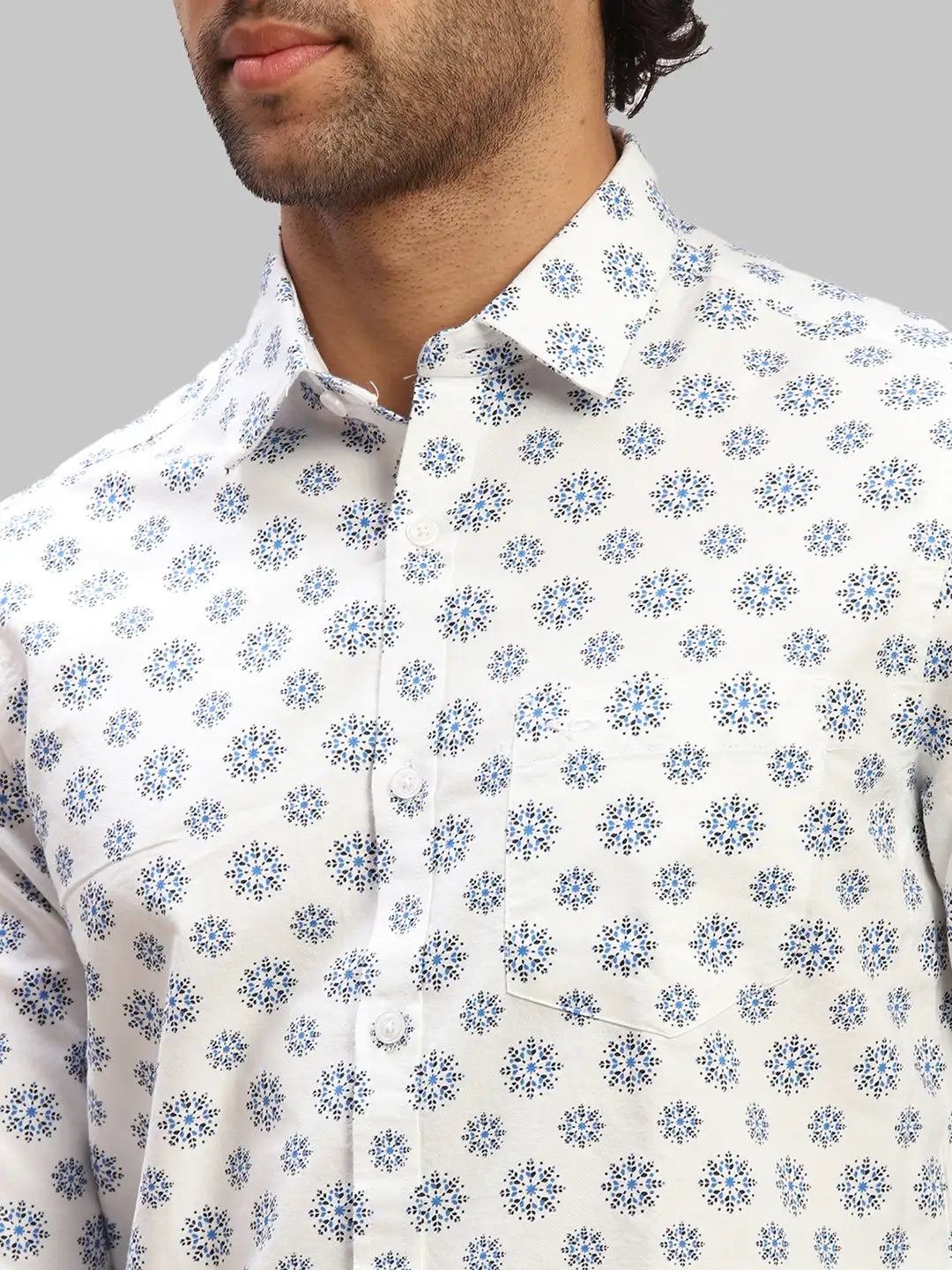 Men Regular Fit Blue Shirt
