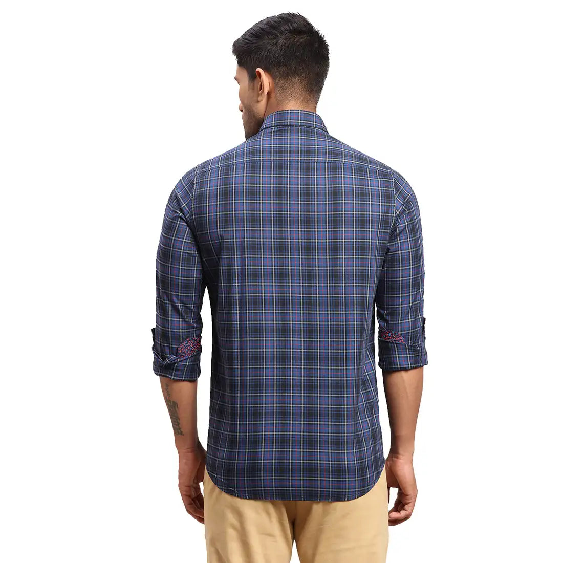 Men Contemporary Fit Dark Red Shirt