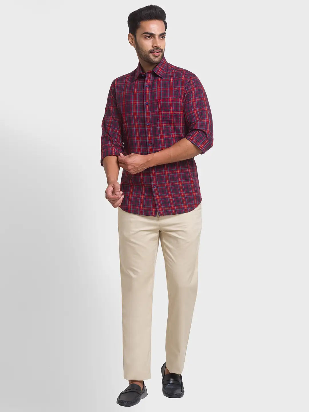 Men Contemporary Fit Medium Yellow Shirt