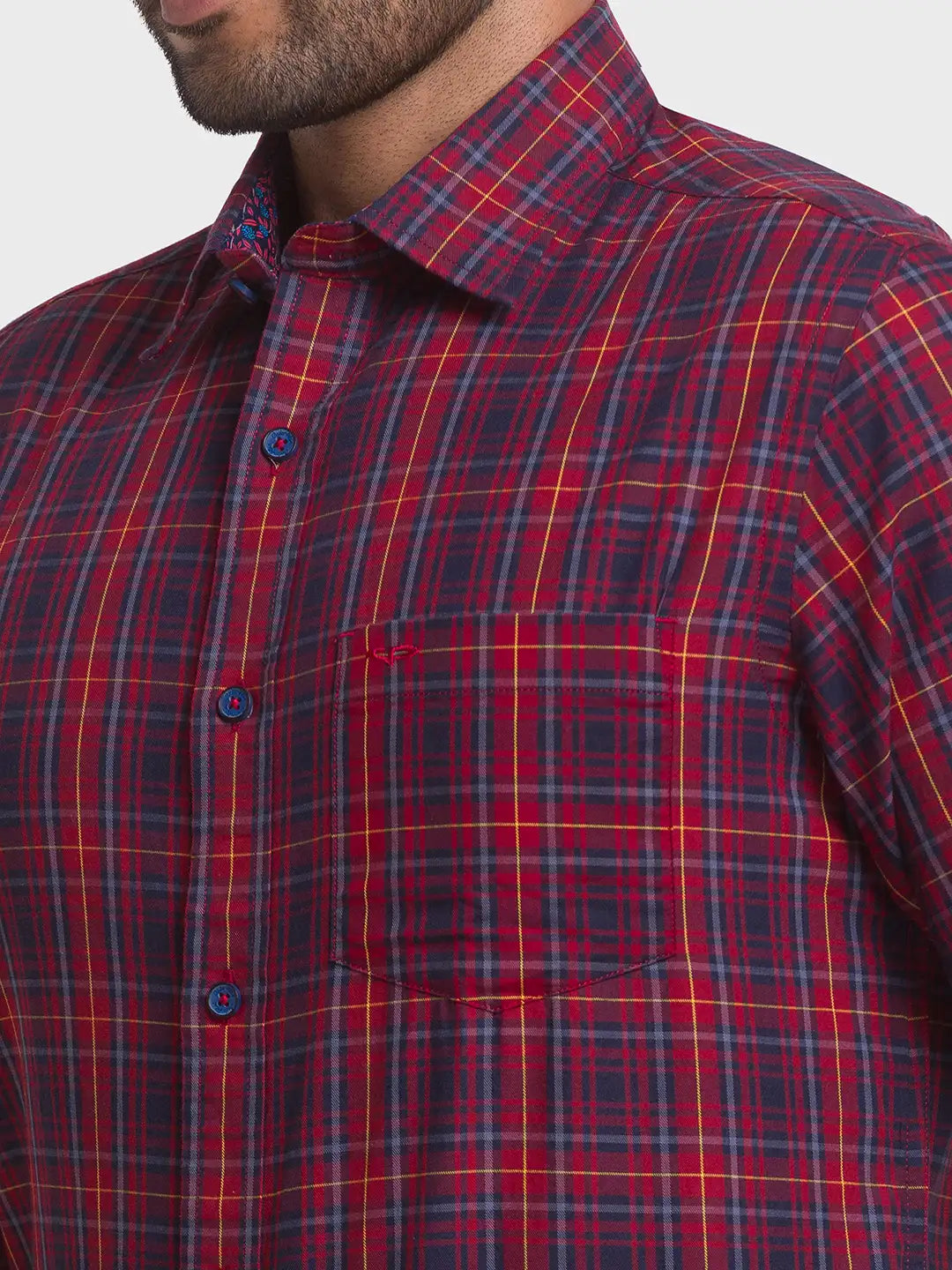 Men Contemporary Fit Medium Yellow Shirt