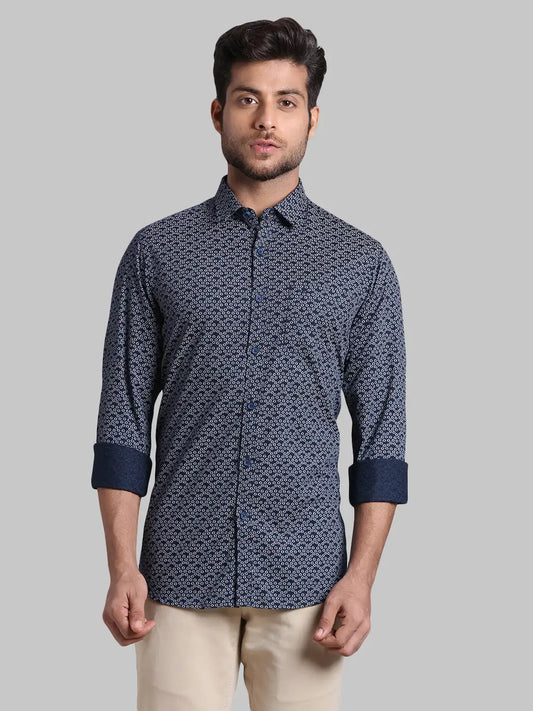 Men Regular Fit  Green Shirt
