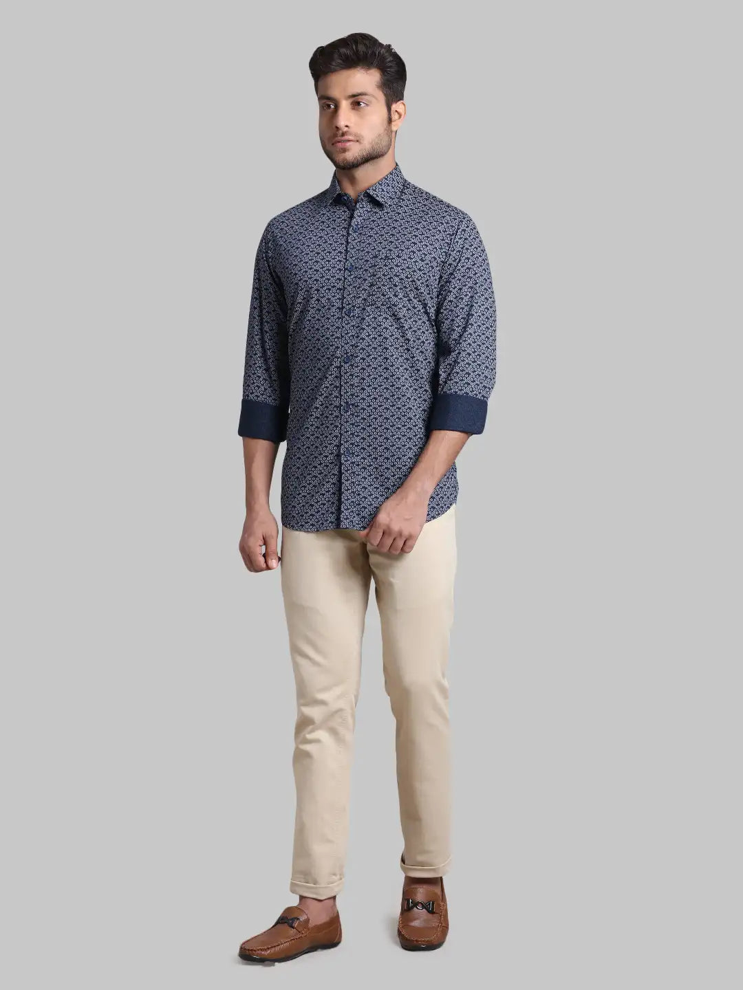 Men Regular Fit  Green Shirt