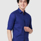 Men Contemporary Fit Blue Shirt