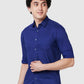 Men Contemporary Fit Blue Shirt