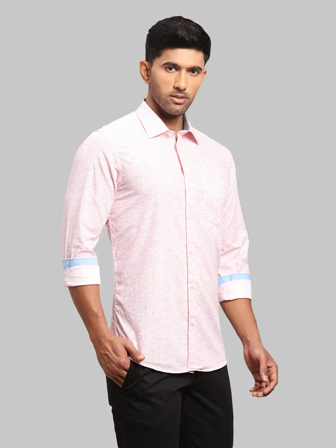 Men Contemporary Fit Medium Orange Shirt