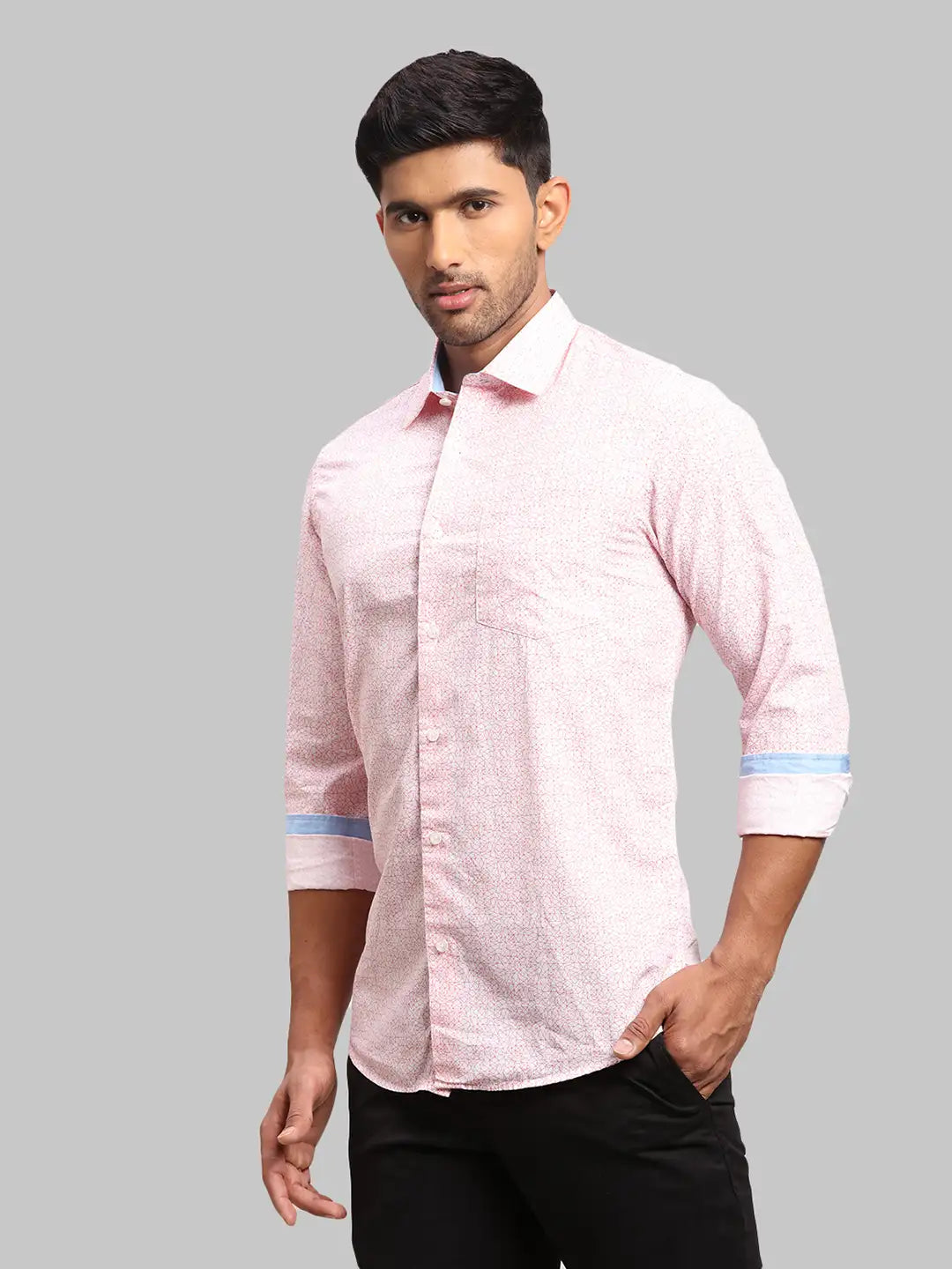 Men Contemporary Fit Medium Orange Shirt