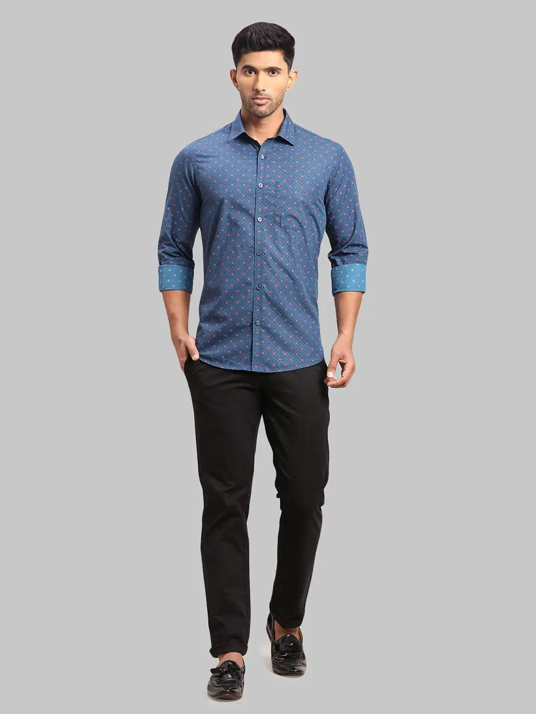 Men Contemporary Fit Medium Yellow Shirt