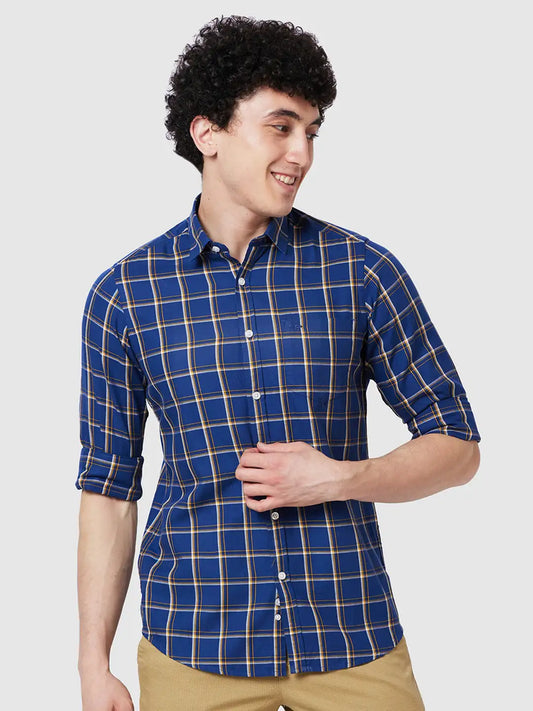 Men Regular Fit Orange Shirt