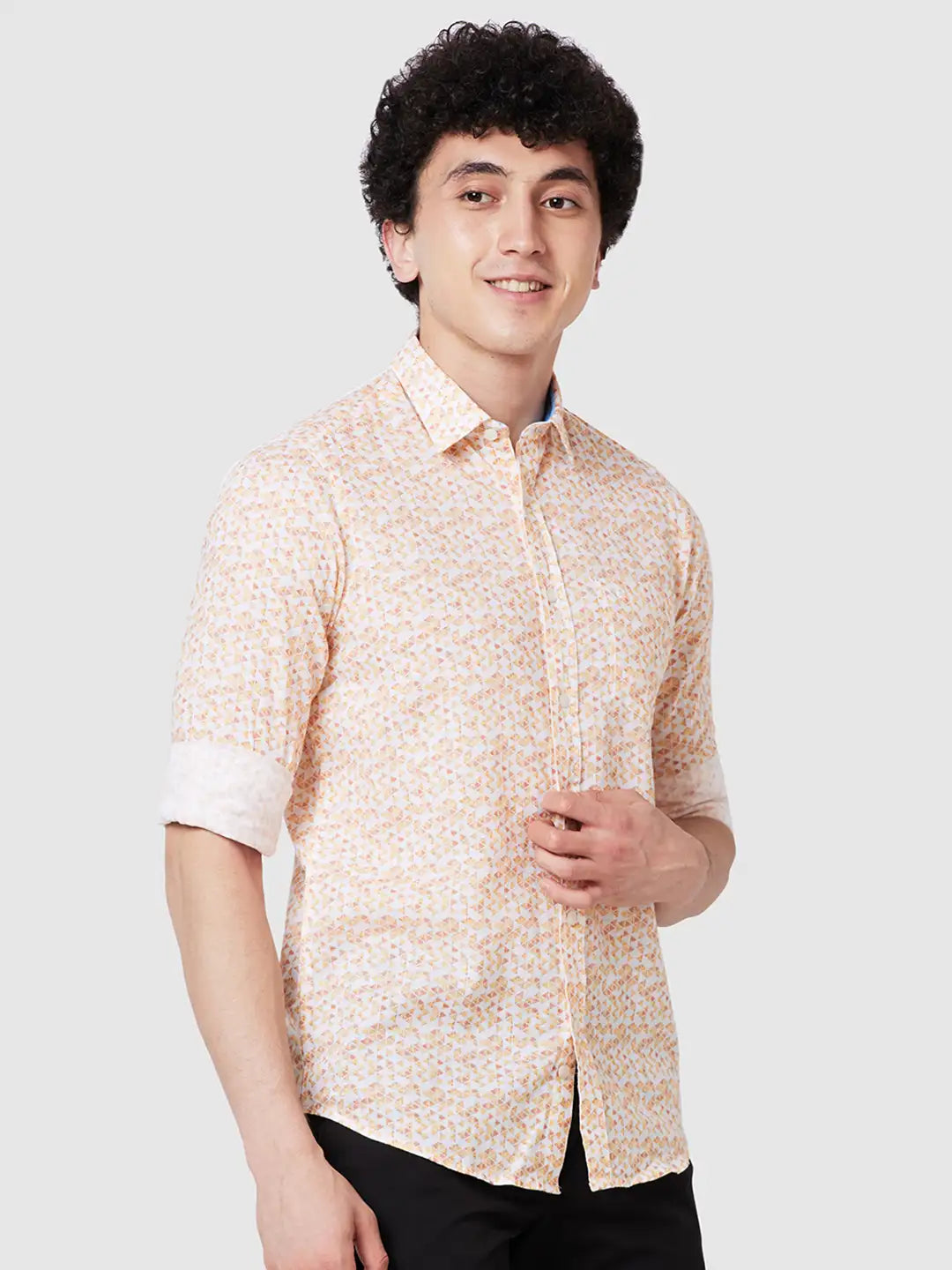 Men Contemporary Fit Red Shirt