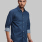 Men Regular Fit Blue Shirt