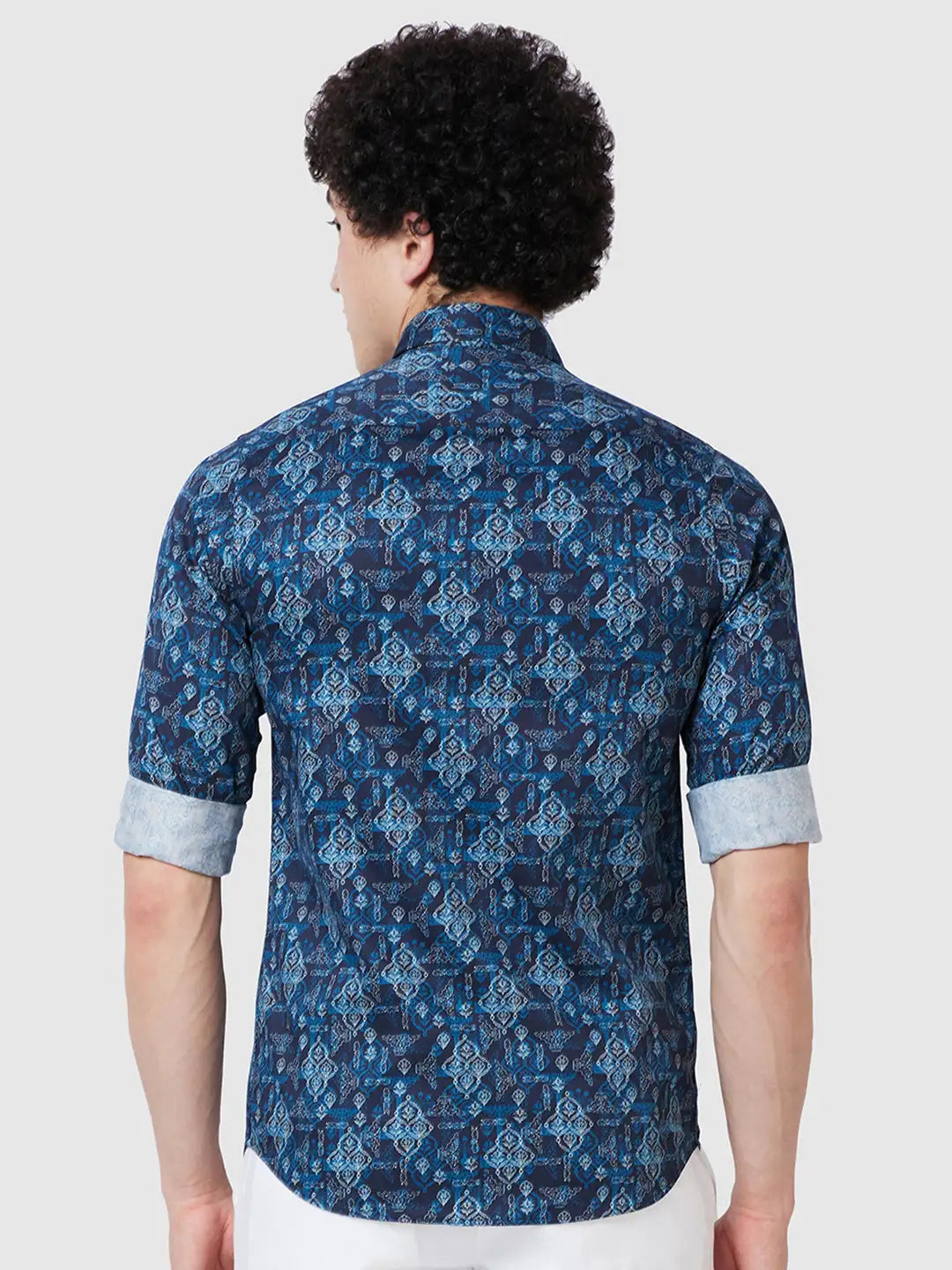 Men Contemporary Fit Yellow Shirt