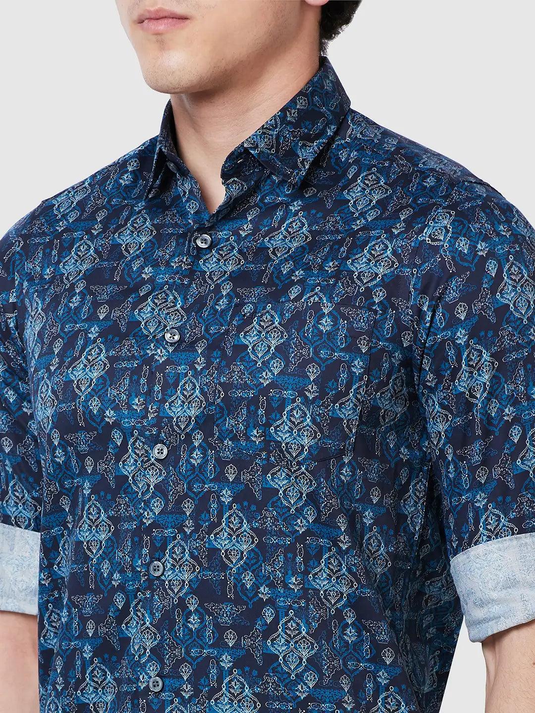 Men Contemporary Fit Yellow Shirt
