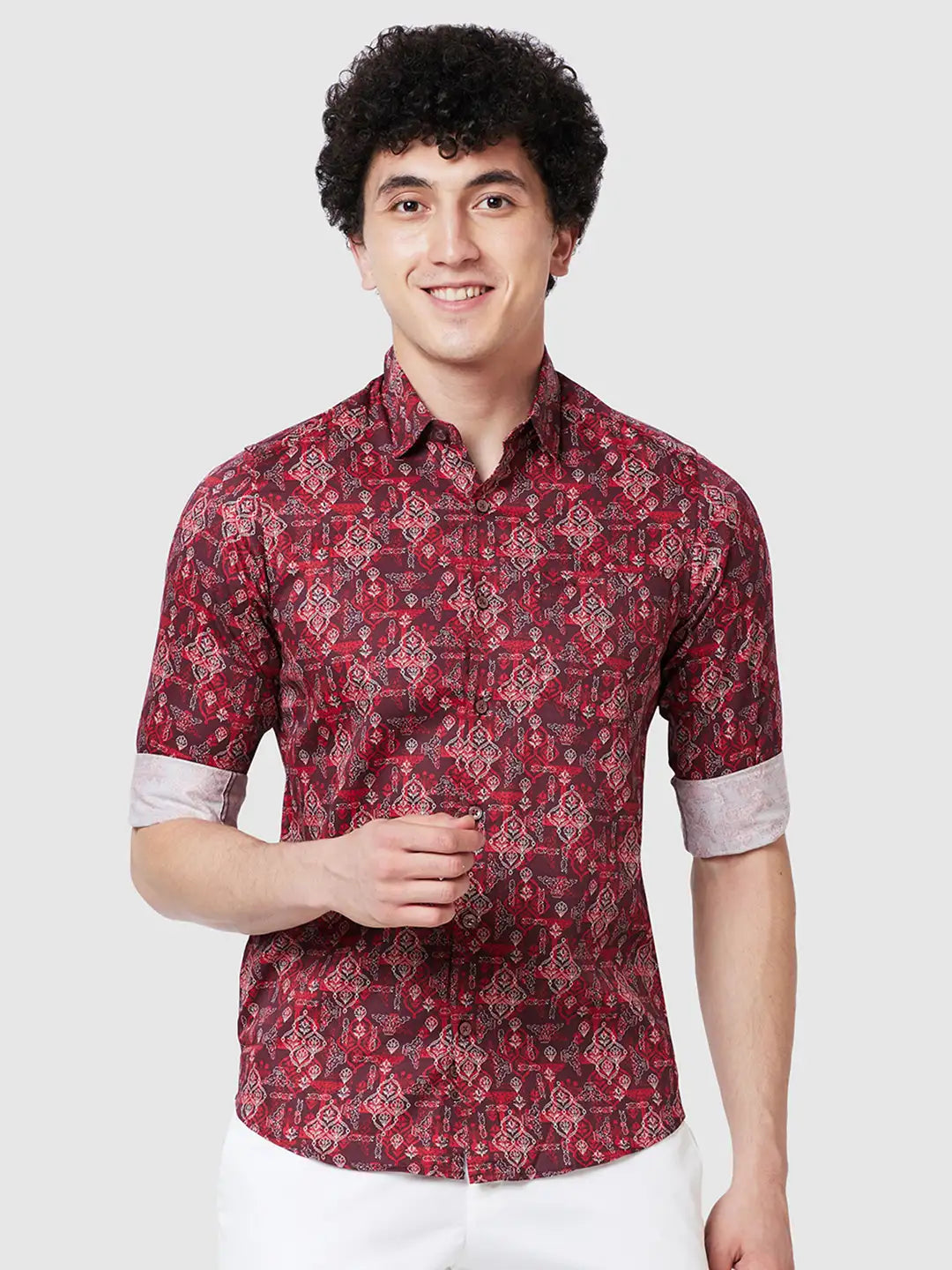 Men Contemporary Fit Blue Shirt