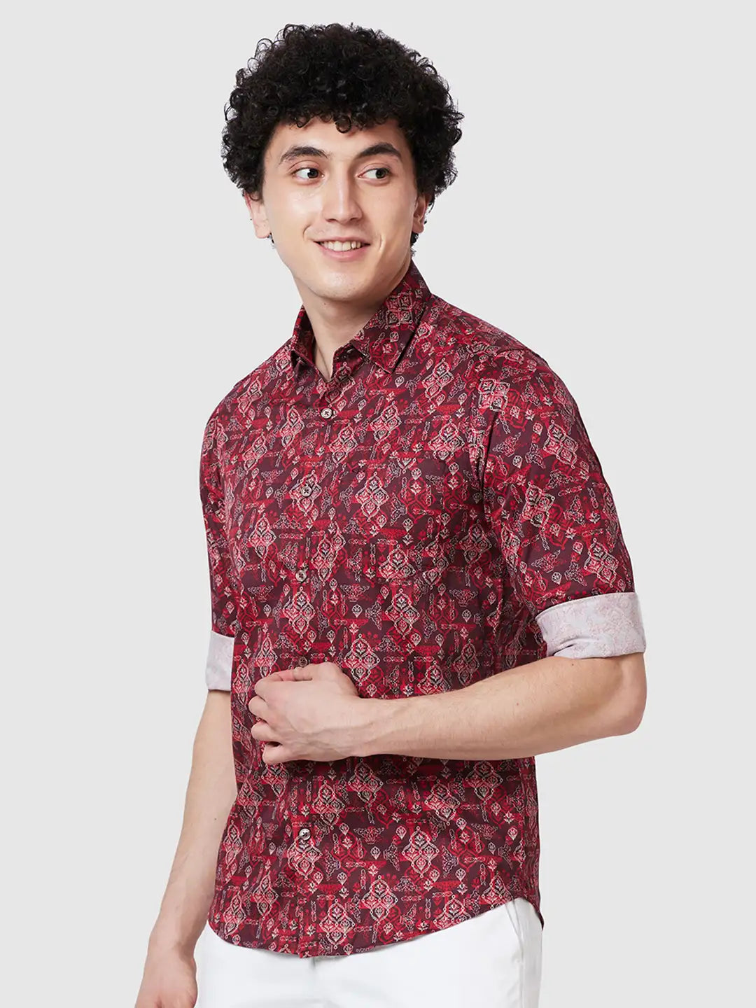 Men Contemporary Fit Blue Shirt