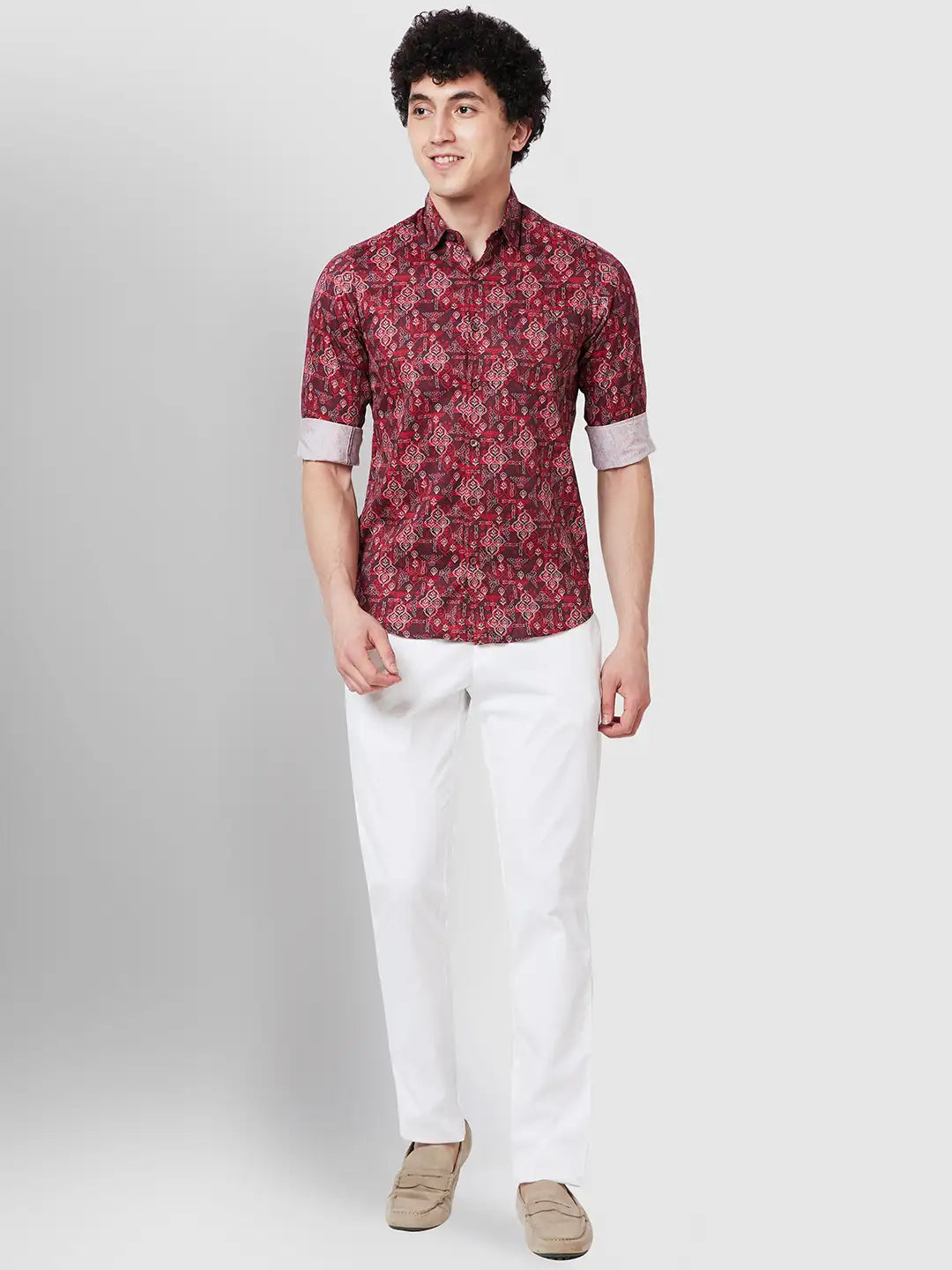 Men Contemporary Fit Blue Shirt