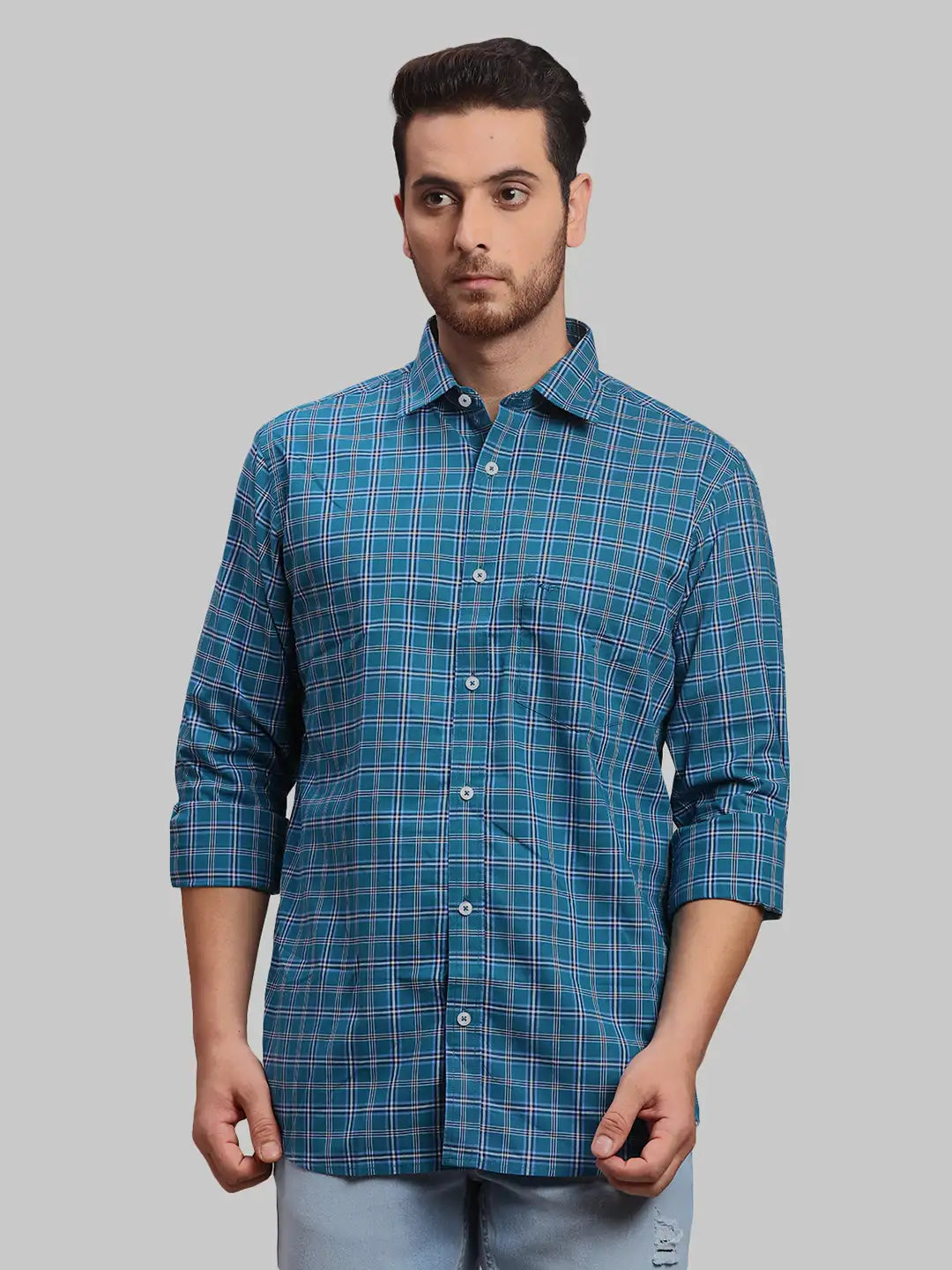Men Regular Fit Green Shirt