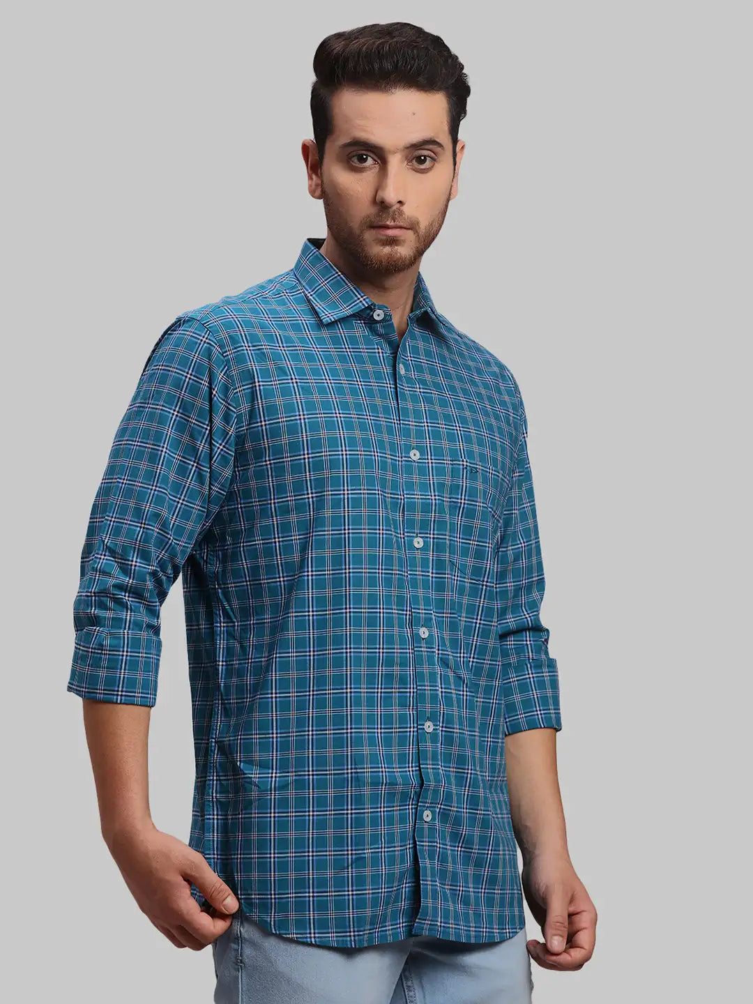 Men Regular Fit Green Shirt