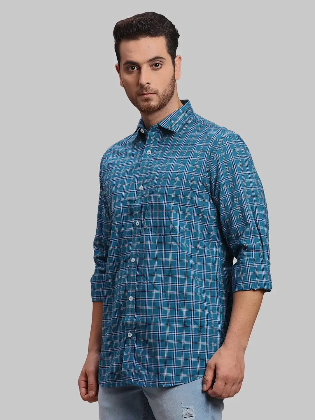 Men Regular Fit Green Shirt