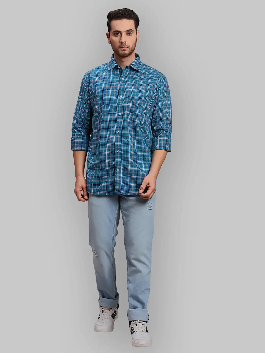 Men Regular Fit Green Shirt