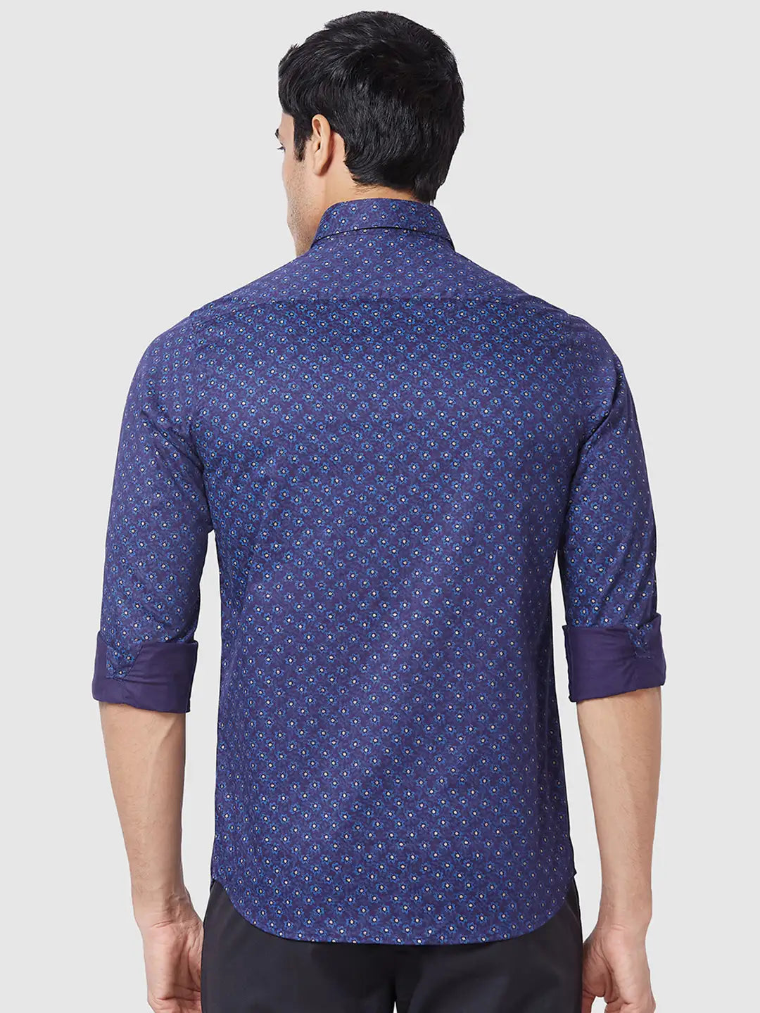 Men Regular Fit Violet Shirt