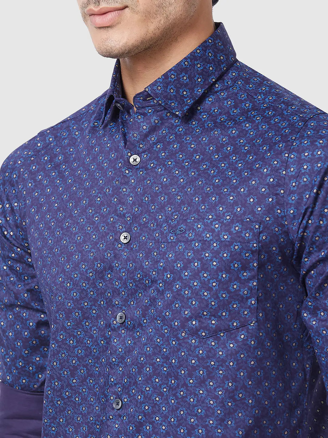Men Regular Fit Violet Shirt