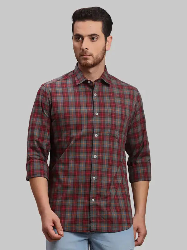 Men Tailored Fit Blue Shirt
